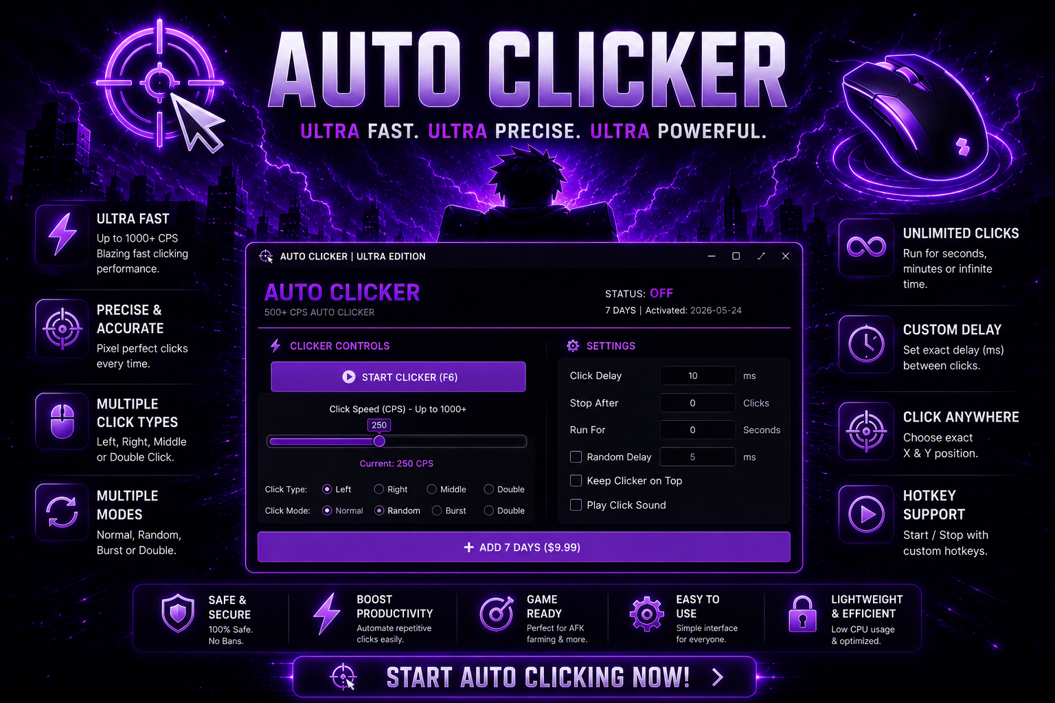 Autoclicker Software - 7 Day License Key